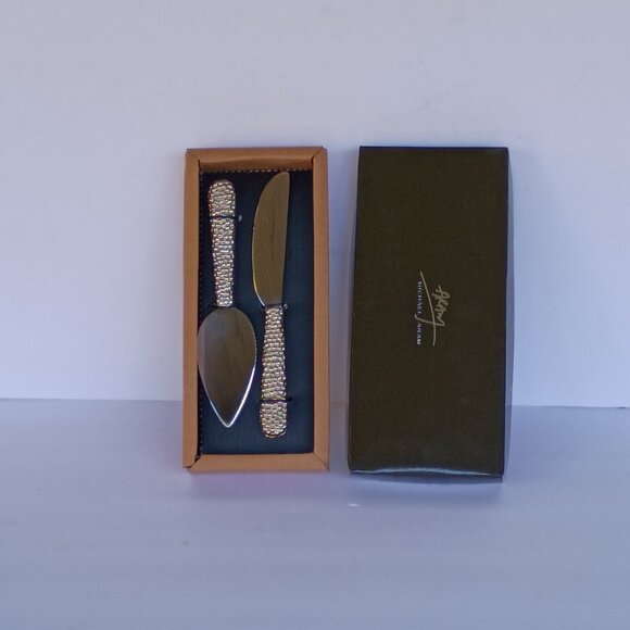 Michael Aram Molten Cheese Knife Set (Cheese Knife/Spreader) New with Box - Picture 2 of 4